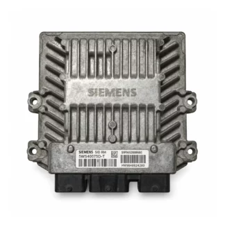 Illustration du boîtier Calculateur moteur Siemens SID804 SW9652888680 / 5WS40075D-T : SW9652888680-5WS40075D-T / SW 9652888680-5WS40075D-T.