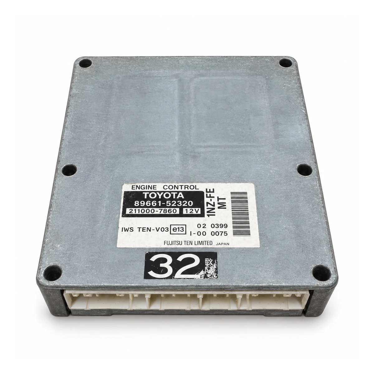 Illustration du boîtier Calculateur moteur Toyota Fujitsu 89661-52320 / 211000-7860 : 89661-52320-211000-7860.