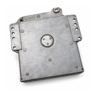 Illustration du boîtier moteur Bosch MP5.1 9619719480 / 0261200673 (0 261 200 673), vue arrière ; étiquette sur la face opposée.