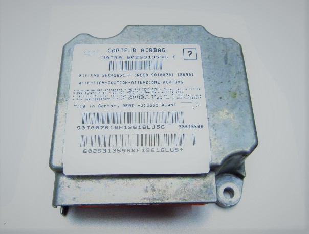 Calculateur Air Bag Siemens/Breed Renault — Réf. 6025313596F-5WK42851-90T00701 161205