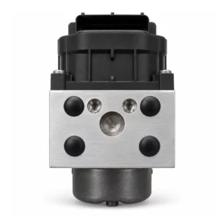 ABS unit Bosch — black shell, four caps and two small bores — faithful illustration of the outer shell