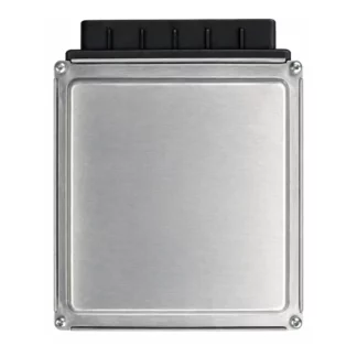 Корпус Delphi DCM3.1 — плоская металлическая крышка и черный соединительный блок — верная иллюстрация внешнего корпуса
