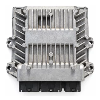Boîtier SID803 — aluminium nervuré, quatre fixations et trois prises noires — illustration fidèle de la coque extérieure
