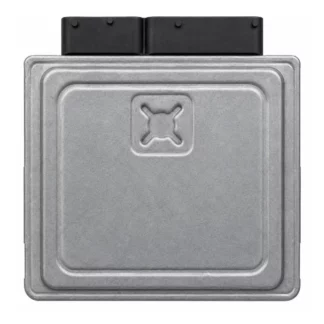 Housing Continental Simos 10 — stamped metal and two black connectors — faithful illustration of the outer housing