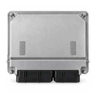 Housing Siemens Simos3 — metal, two textured blocks and two black connectors — faithful illustration of the outer housing