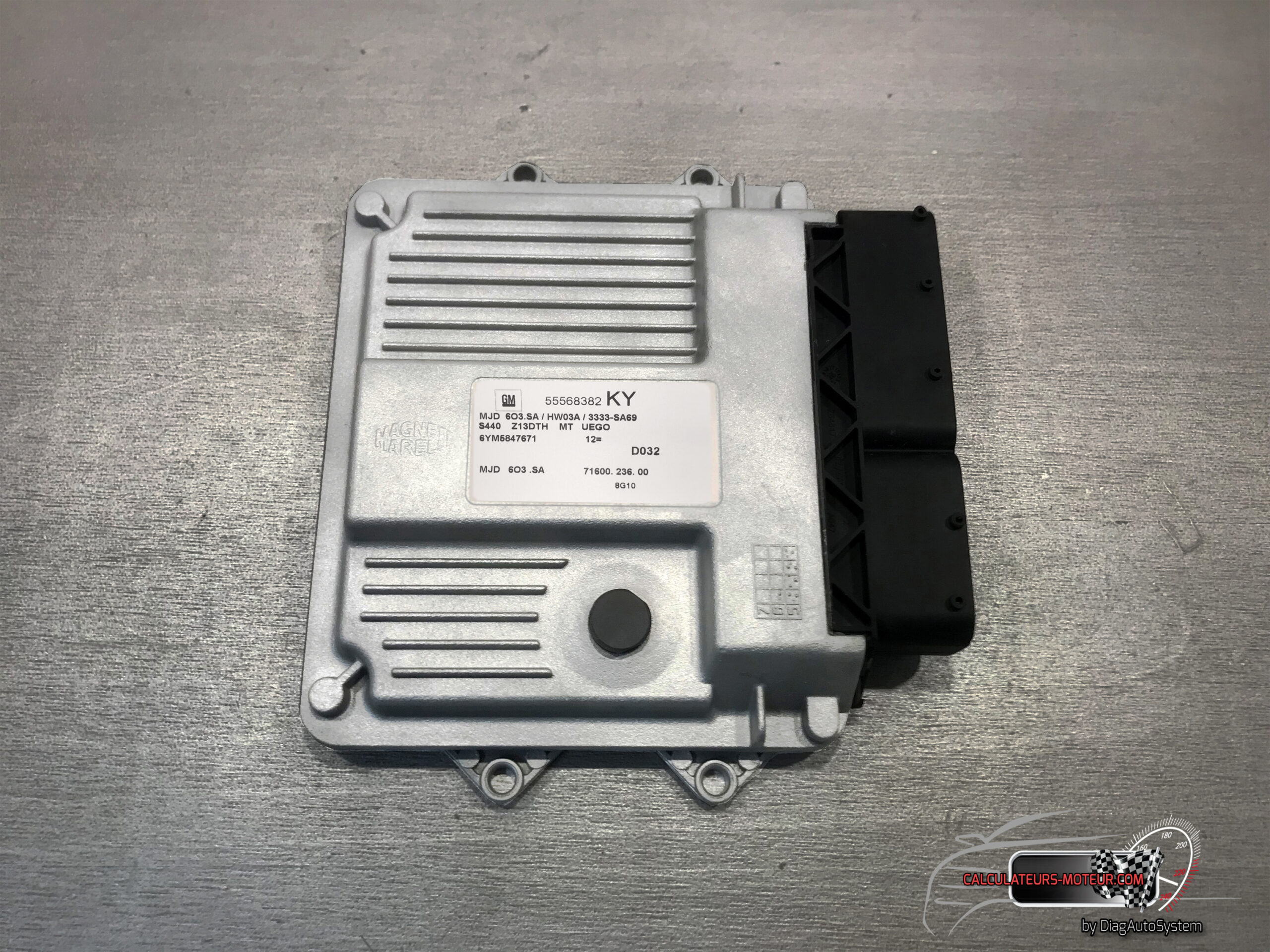 Calculateur moteur Magneti Marelli MJD 6O3.SA Opel 1.3CDTI — Réf. 55568382KY-MJD 6O3.SA/HW03A/3333-SA69