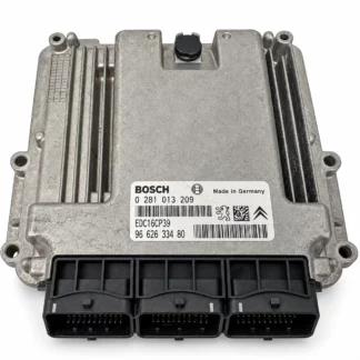 Calculateur moteur Bosch 0281013209 — 0 281 013 209 — OEM 9662633480, boîtier à trois connecteurs